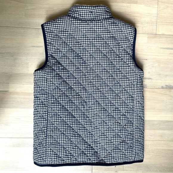 VINEYARD VINES KIDS REVERSIBLE VEST Medium 10/12 Navy White - Picture 3 of 10
